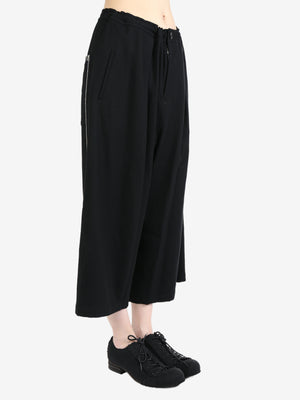 Y'S - Women Flannel Hand Stitched Front Tuck Wide Pants