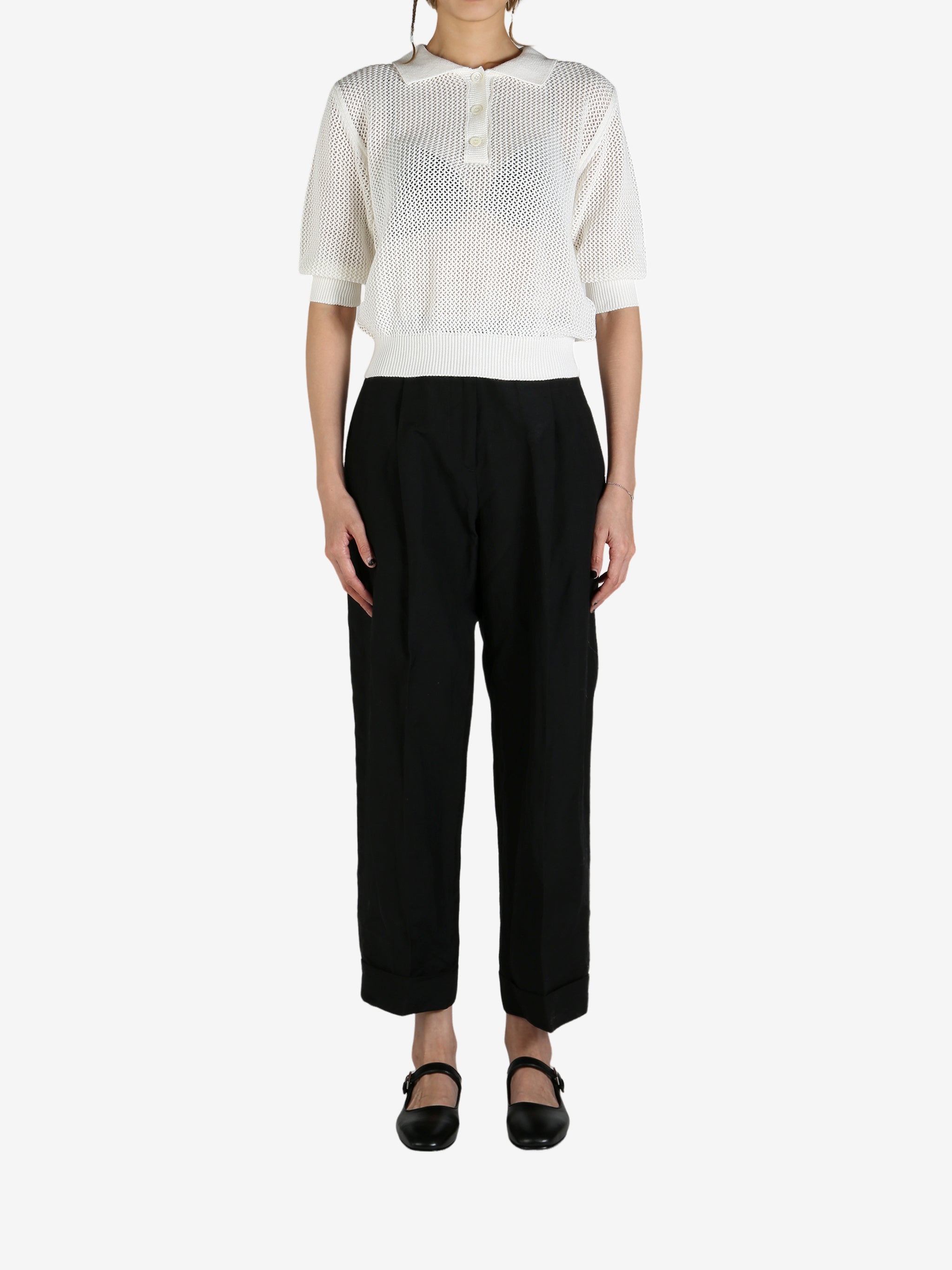 White shirt, full body view