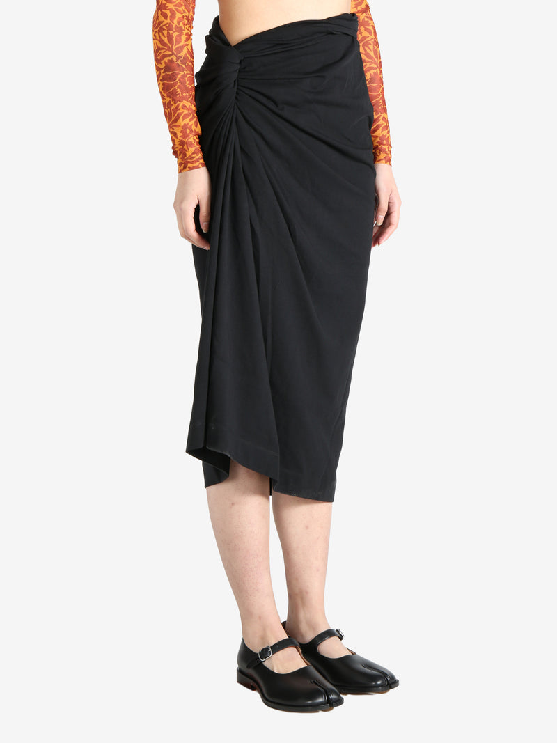 DRIES VAN NOTEN - Women Knotted Jersey Skirt