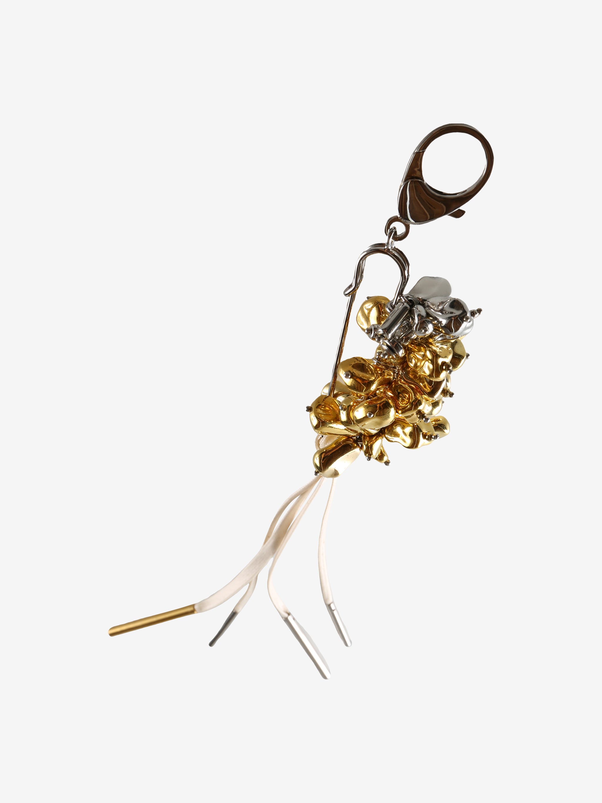 Yellow brooch, side view