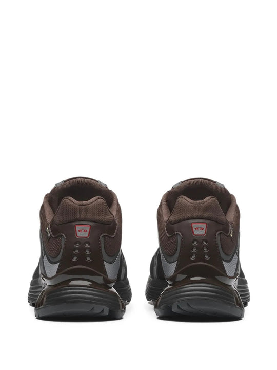 Brown shoes, back view