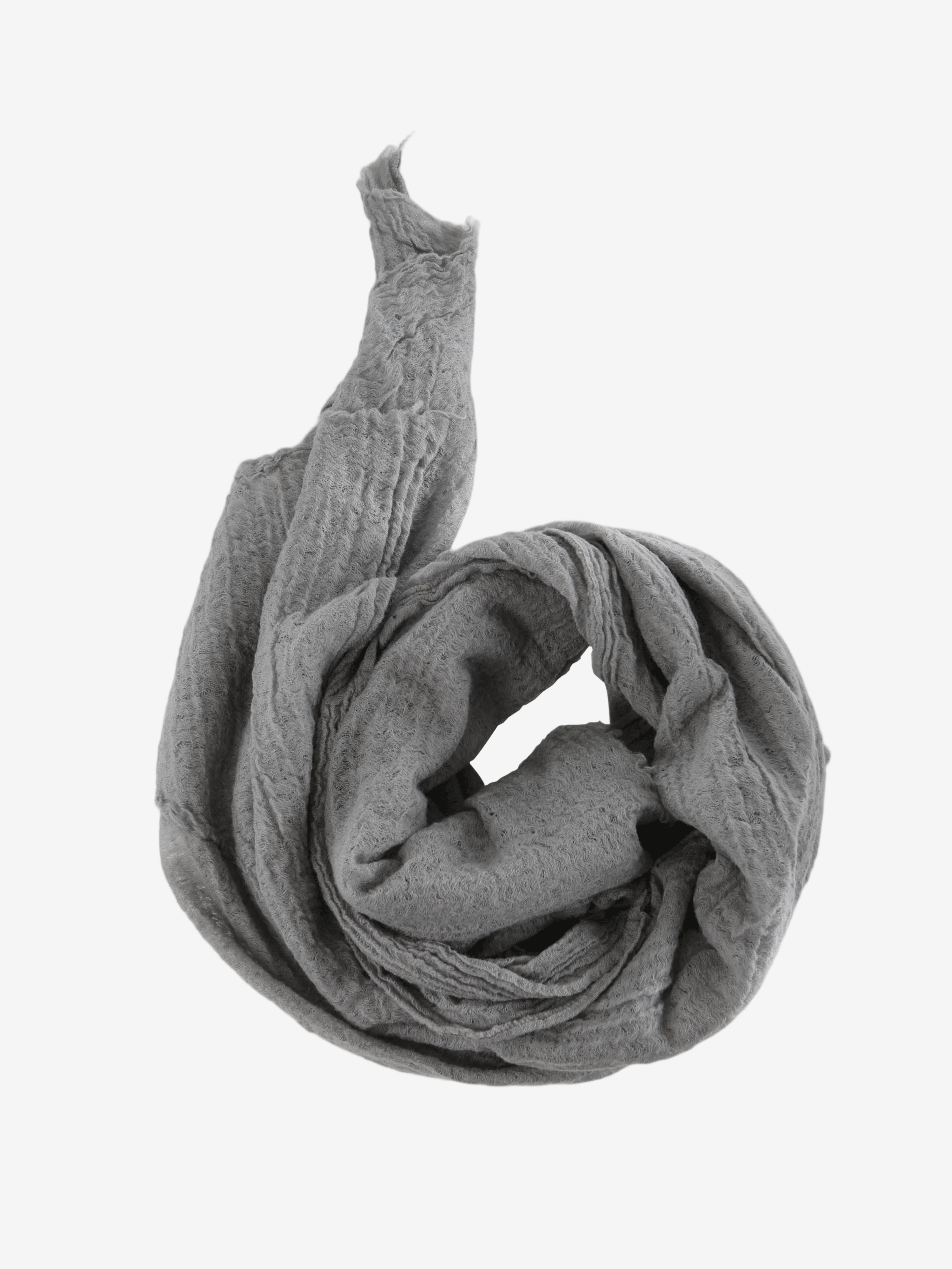 Close up of Grey scarf, showing detail