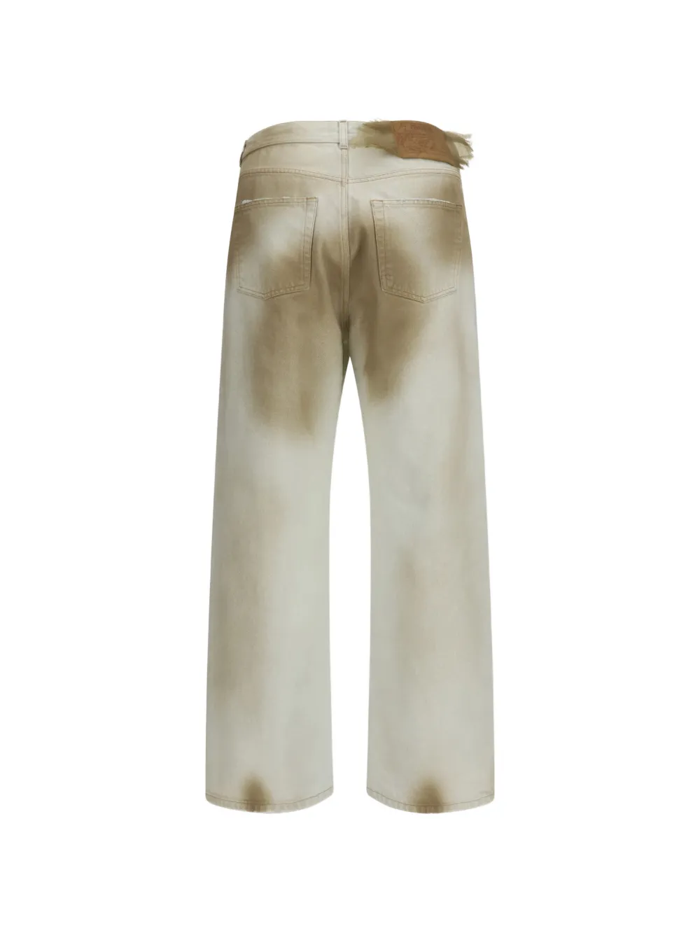 White pants, back view