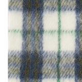 Close up of Blue scarf, showing texture of the 79% wool/ 21% polyamide fabric