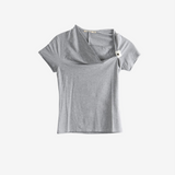 Grey top, front view