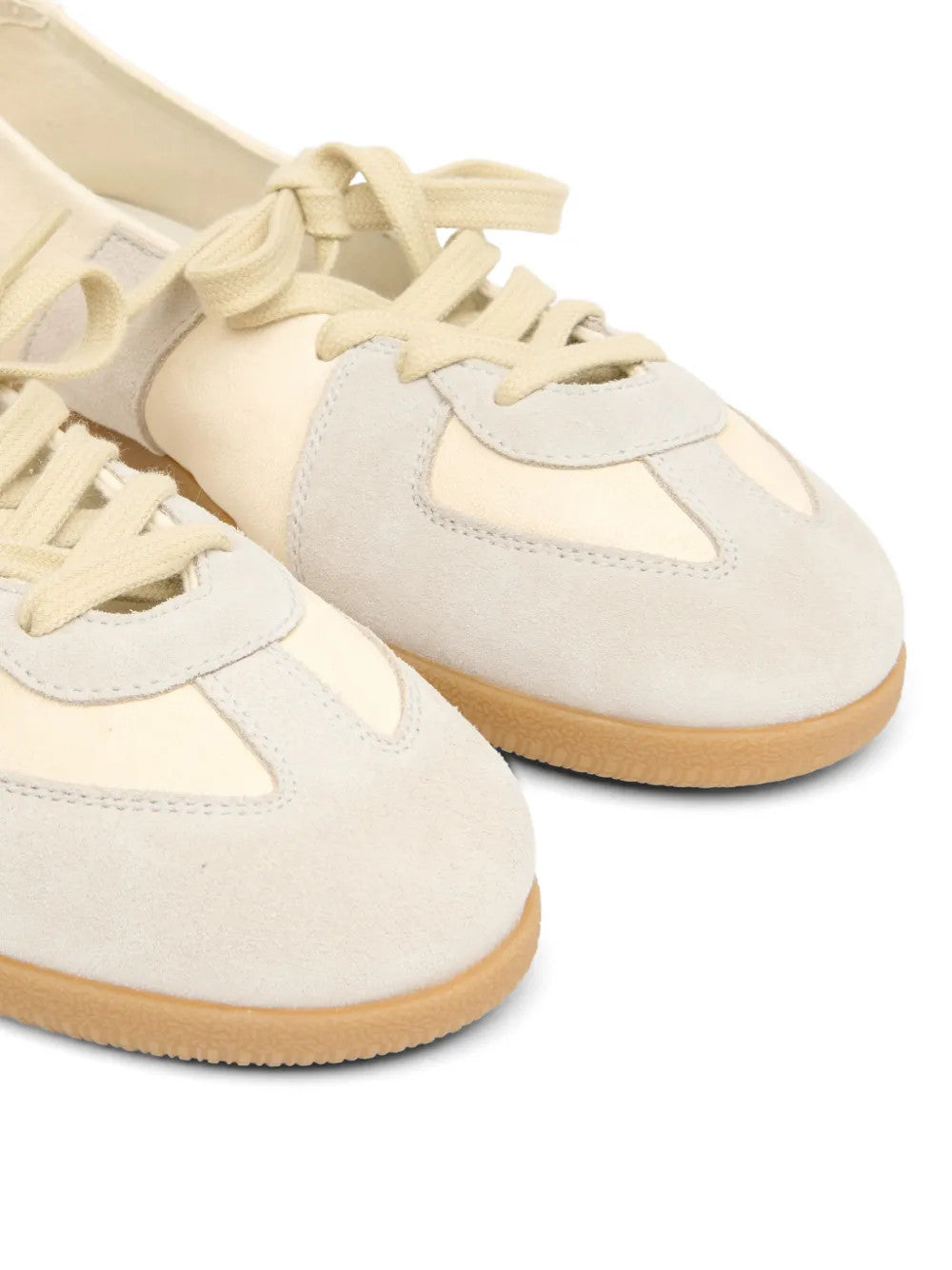 Tan shoes, front view
