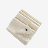 White scarves, front view