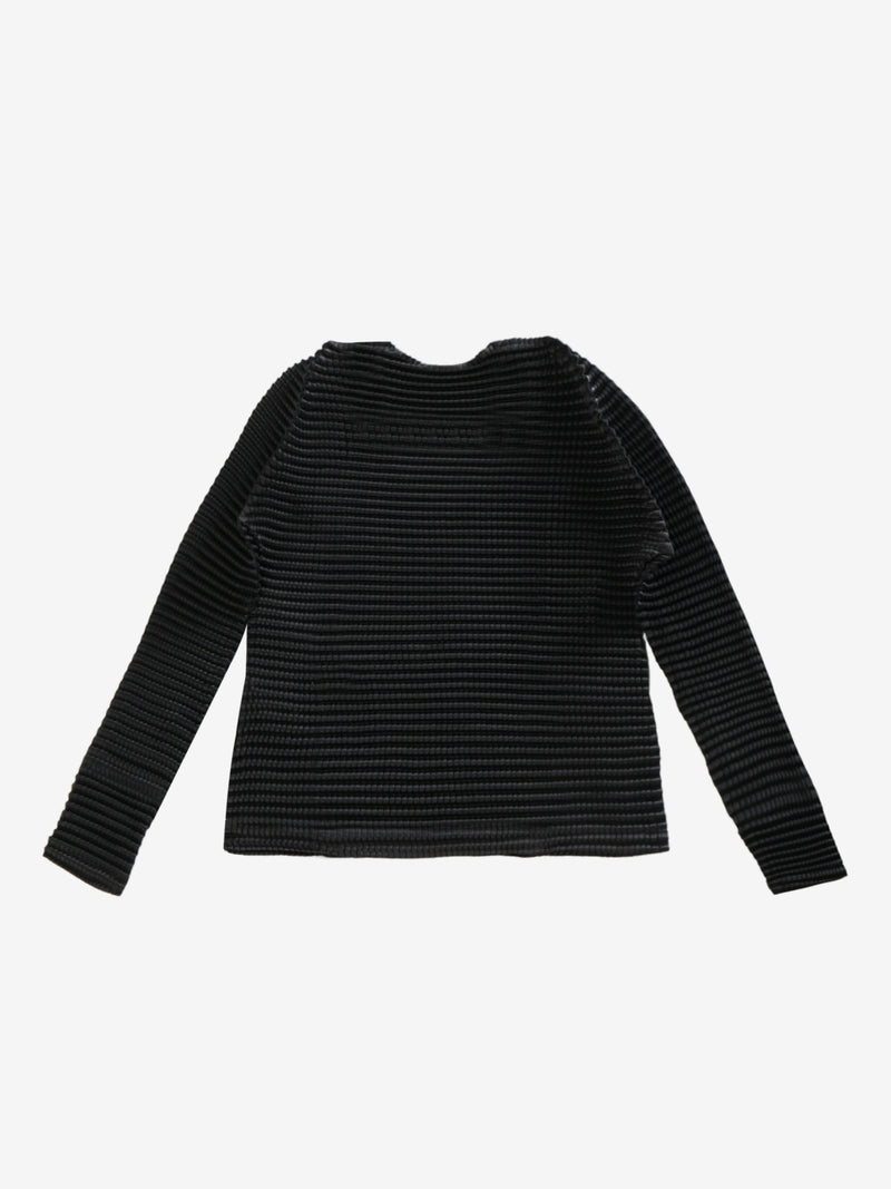 ISSEY MIYAKE - Women Suede Like Pleats Shirt