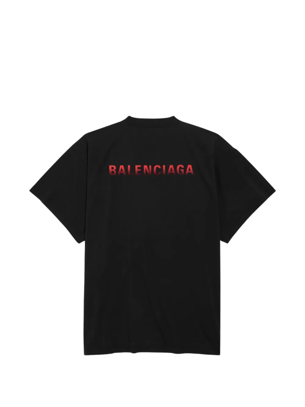 Black t-shirt, back view