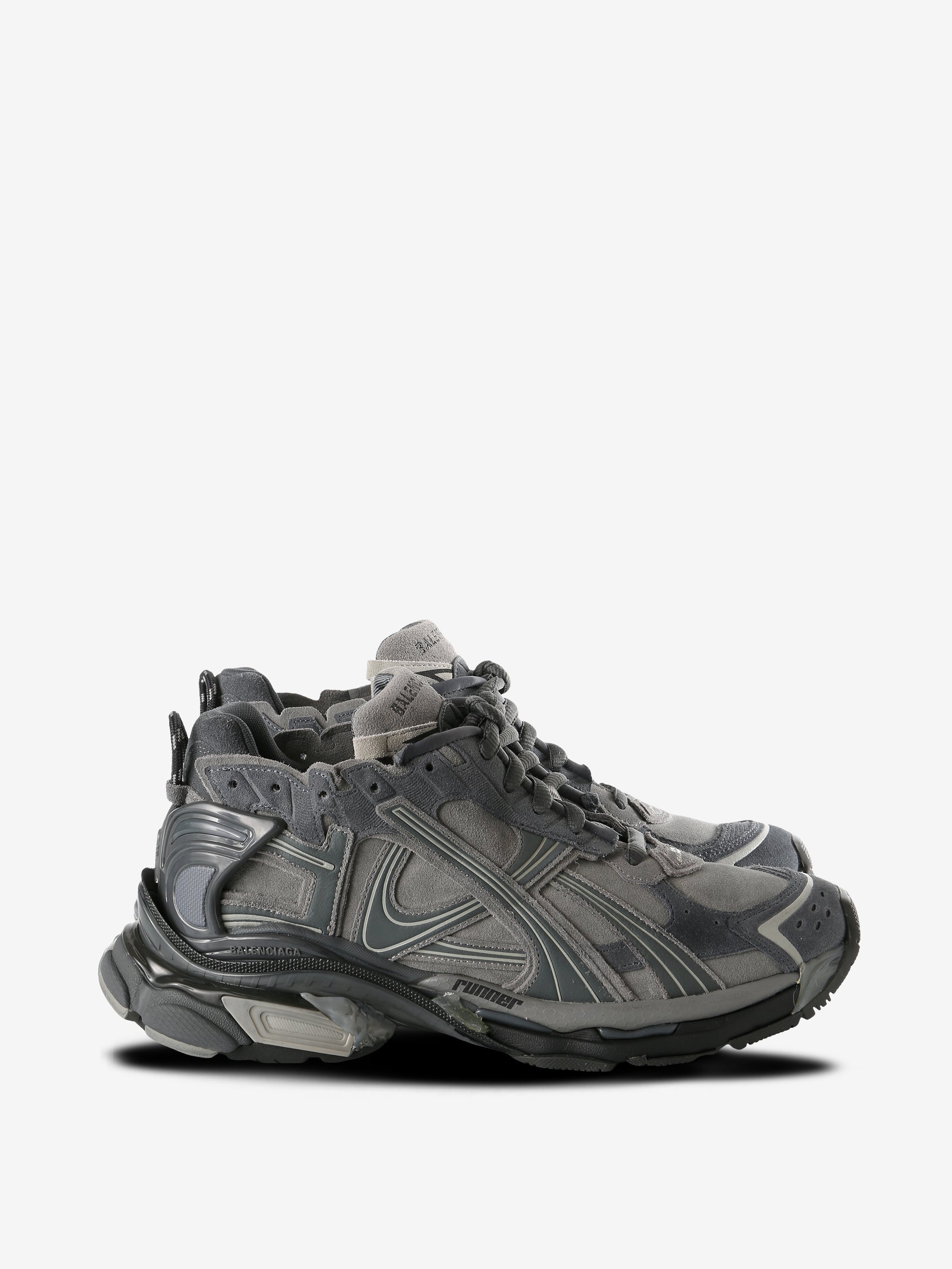 Grey sneakers, front view