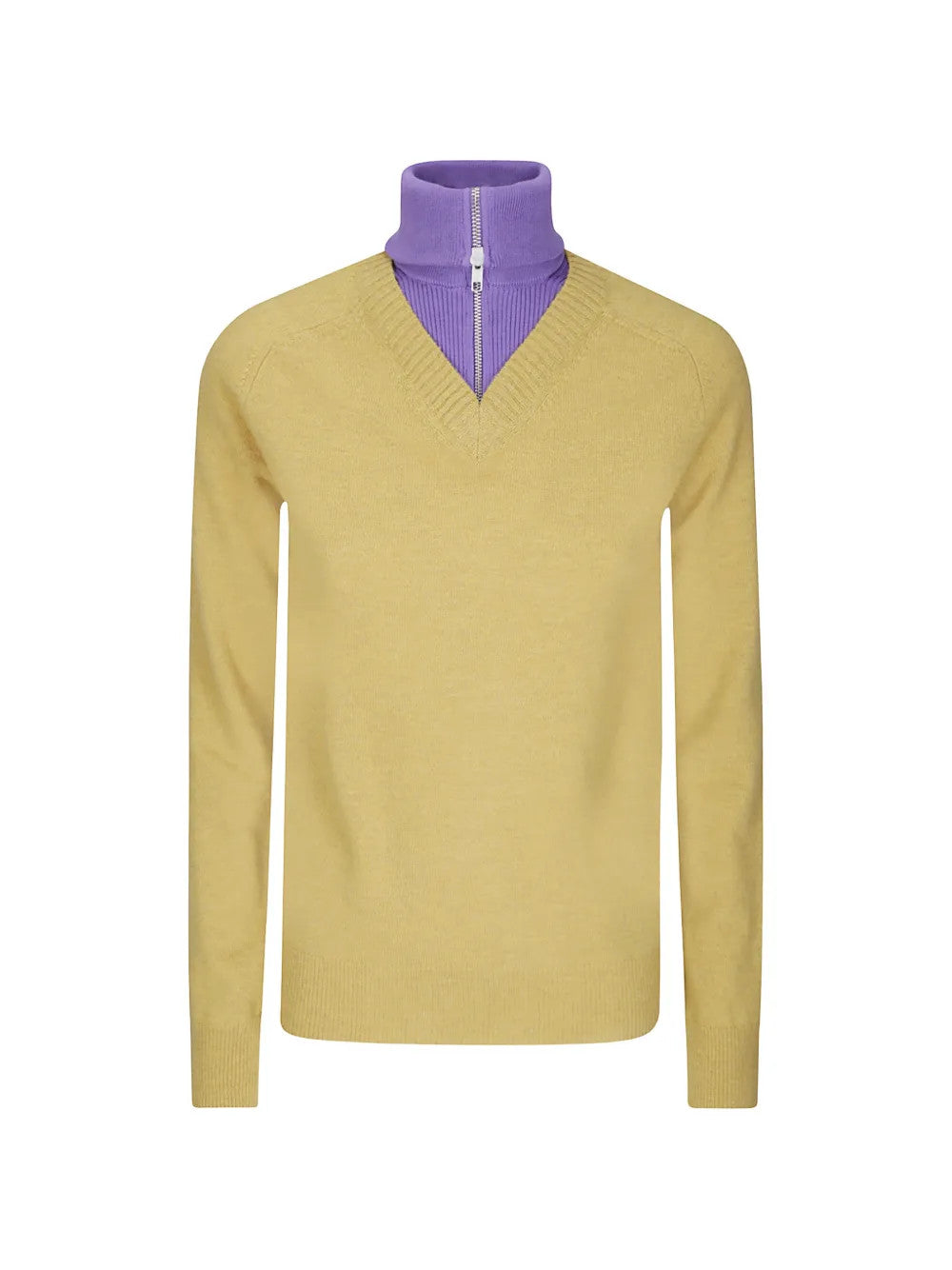 Yellow knitwear, front view