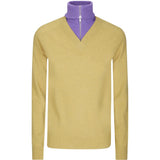 Yellow knitwear, front view