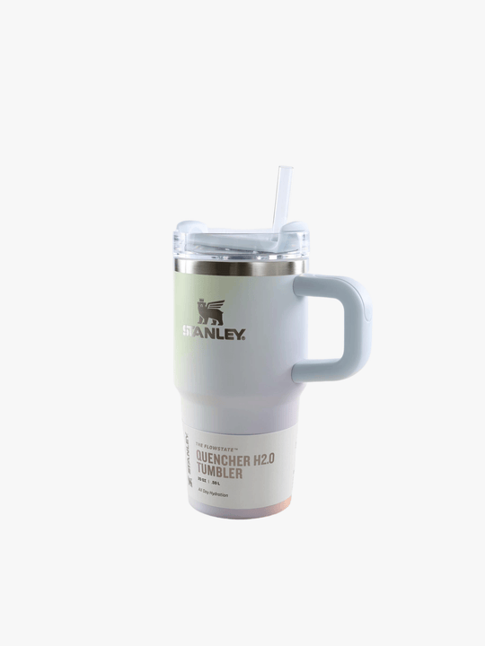 Blue tumbler, front view
