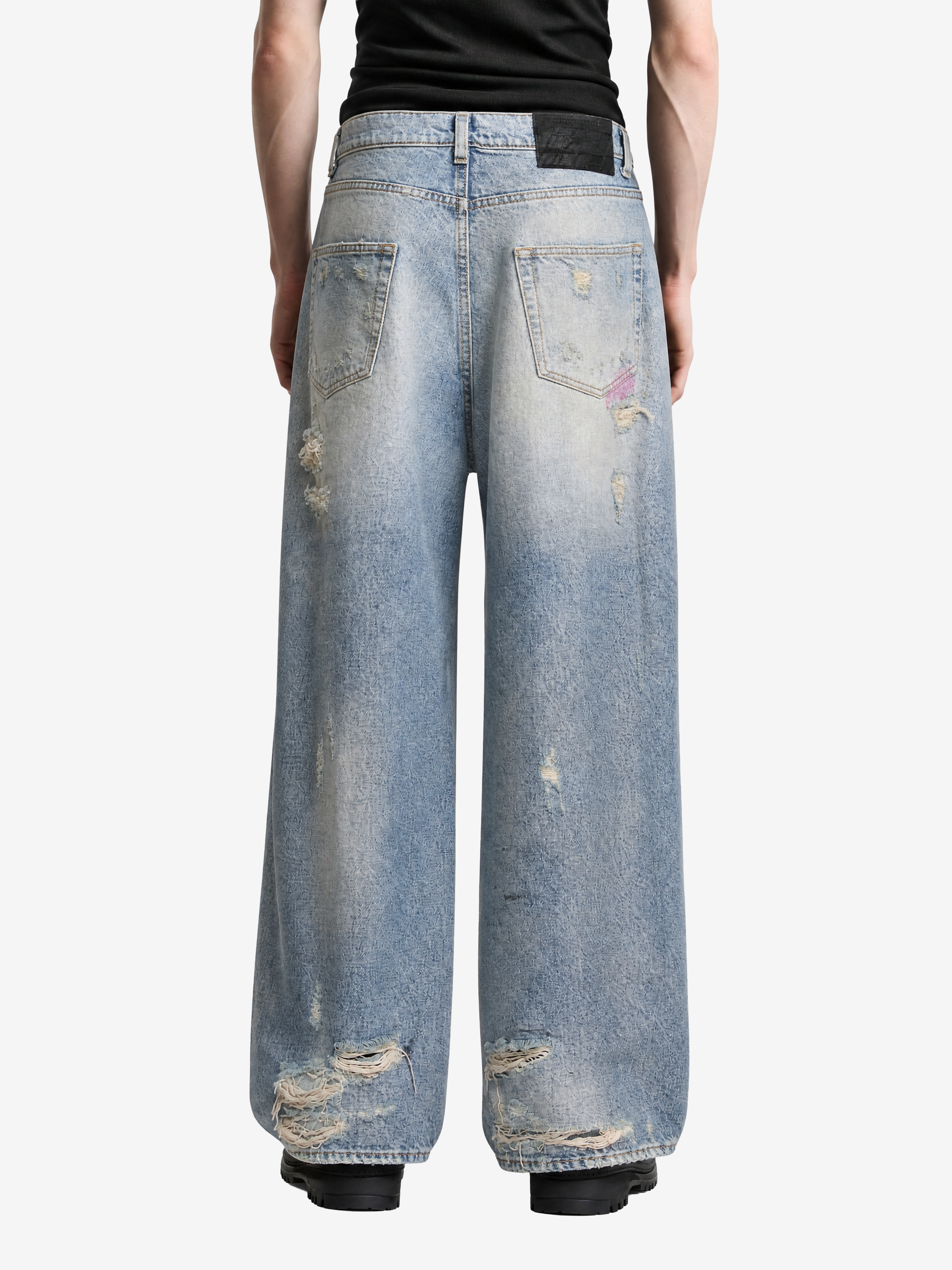 Blue jeans, front view