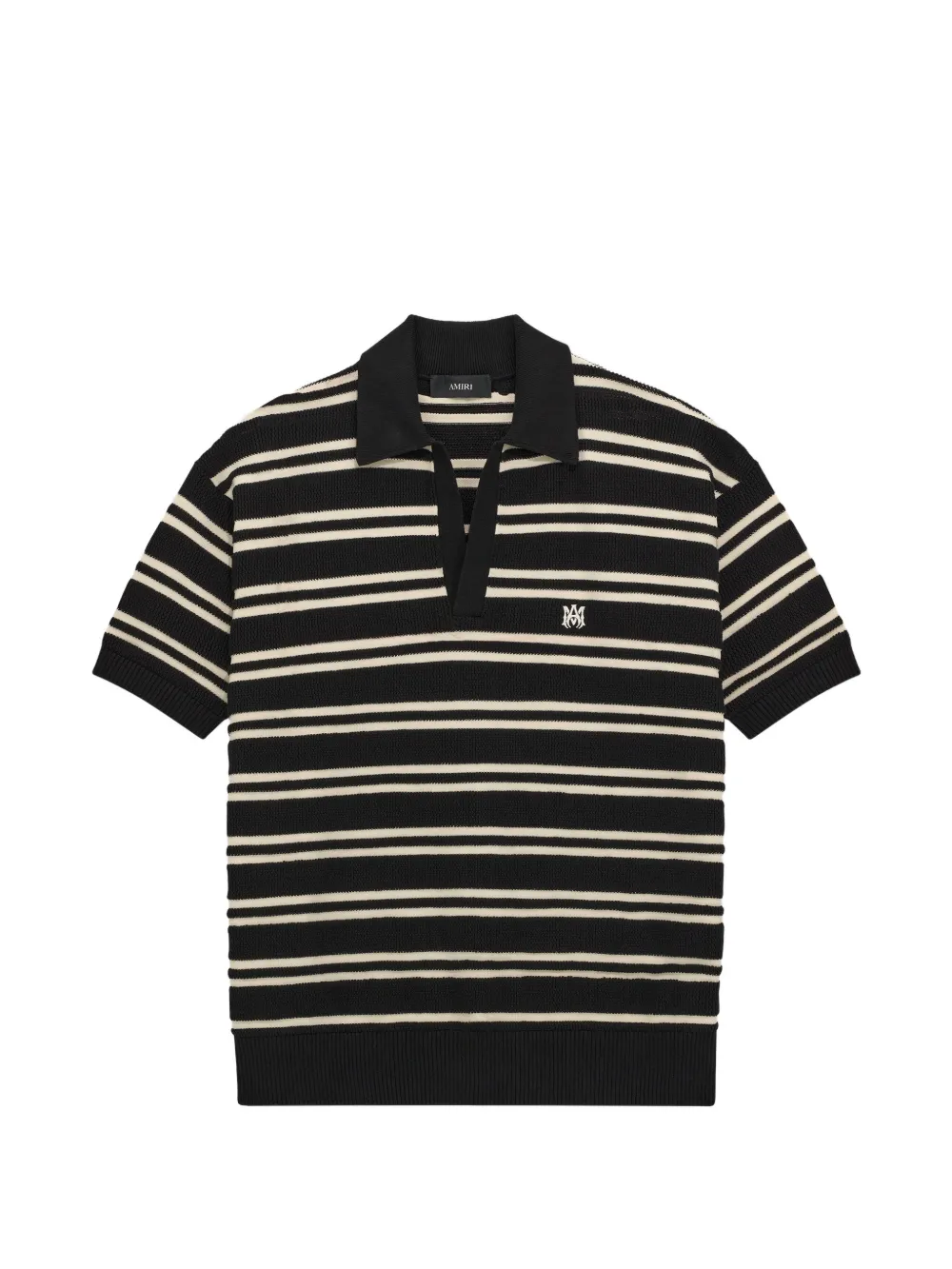 Black polo, front view
