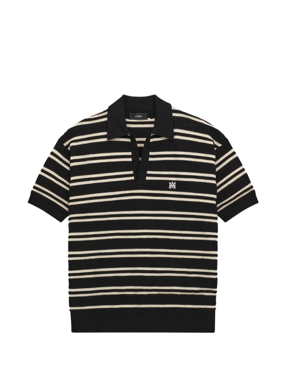 Black polo, front view