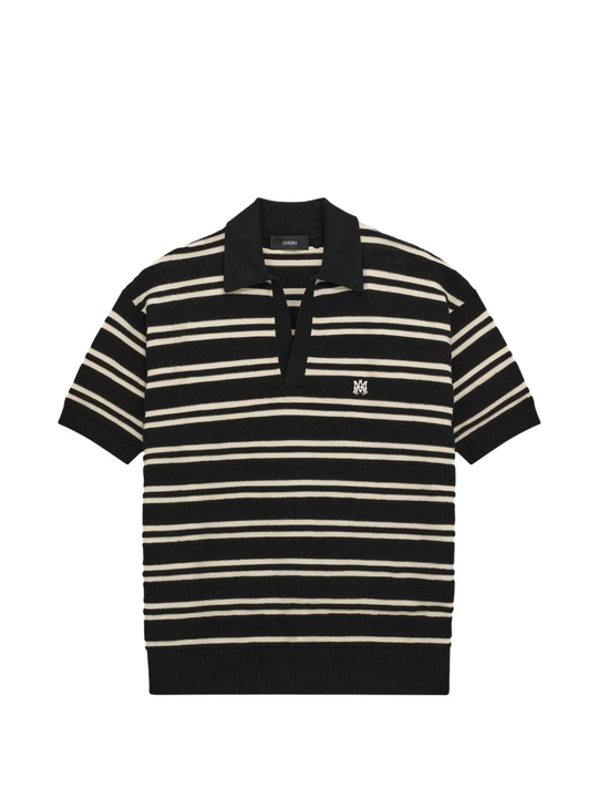 Black polo, front view