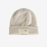 Tan knit beanie,front view