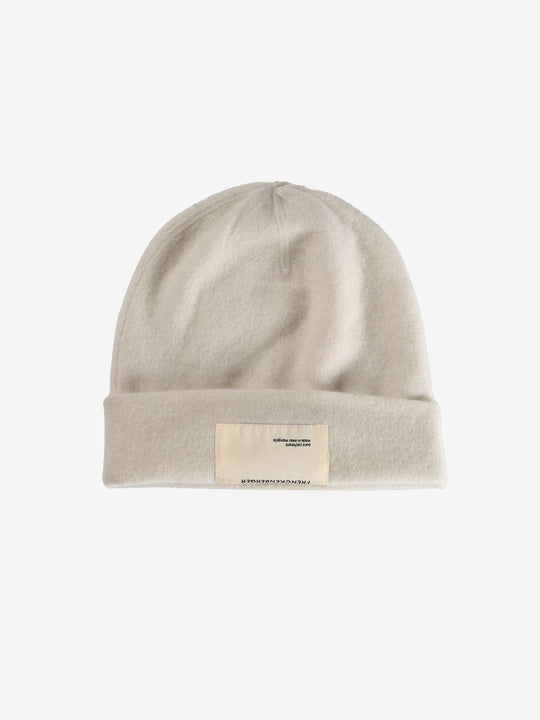 Tan knit beanie,front view