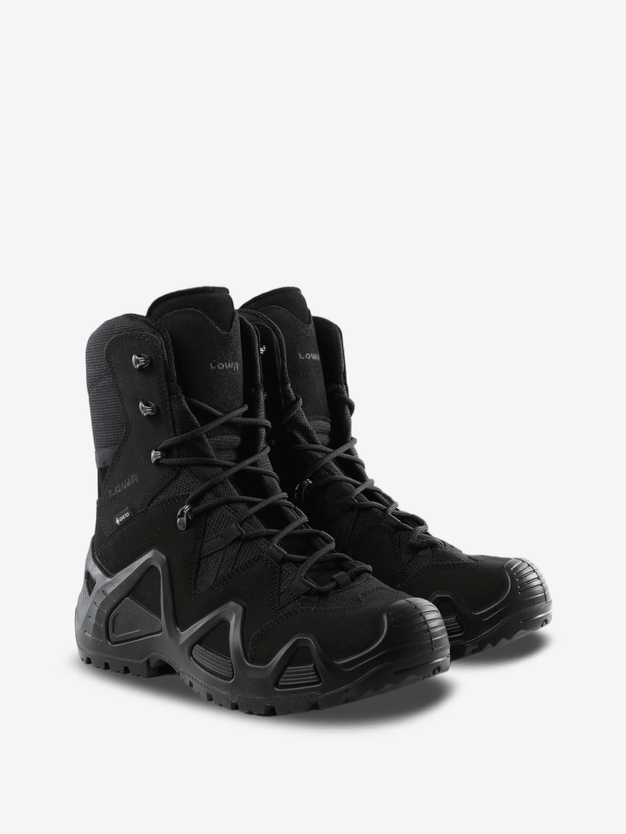 Black boots, front view