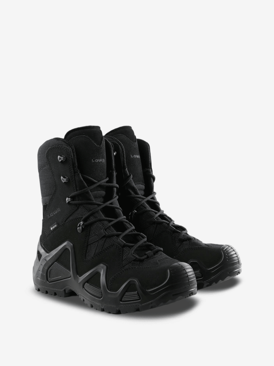 Black boots, front view