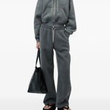 Grey pants, full body view