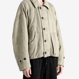 Tan jacket, full body view