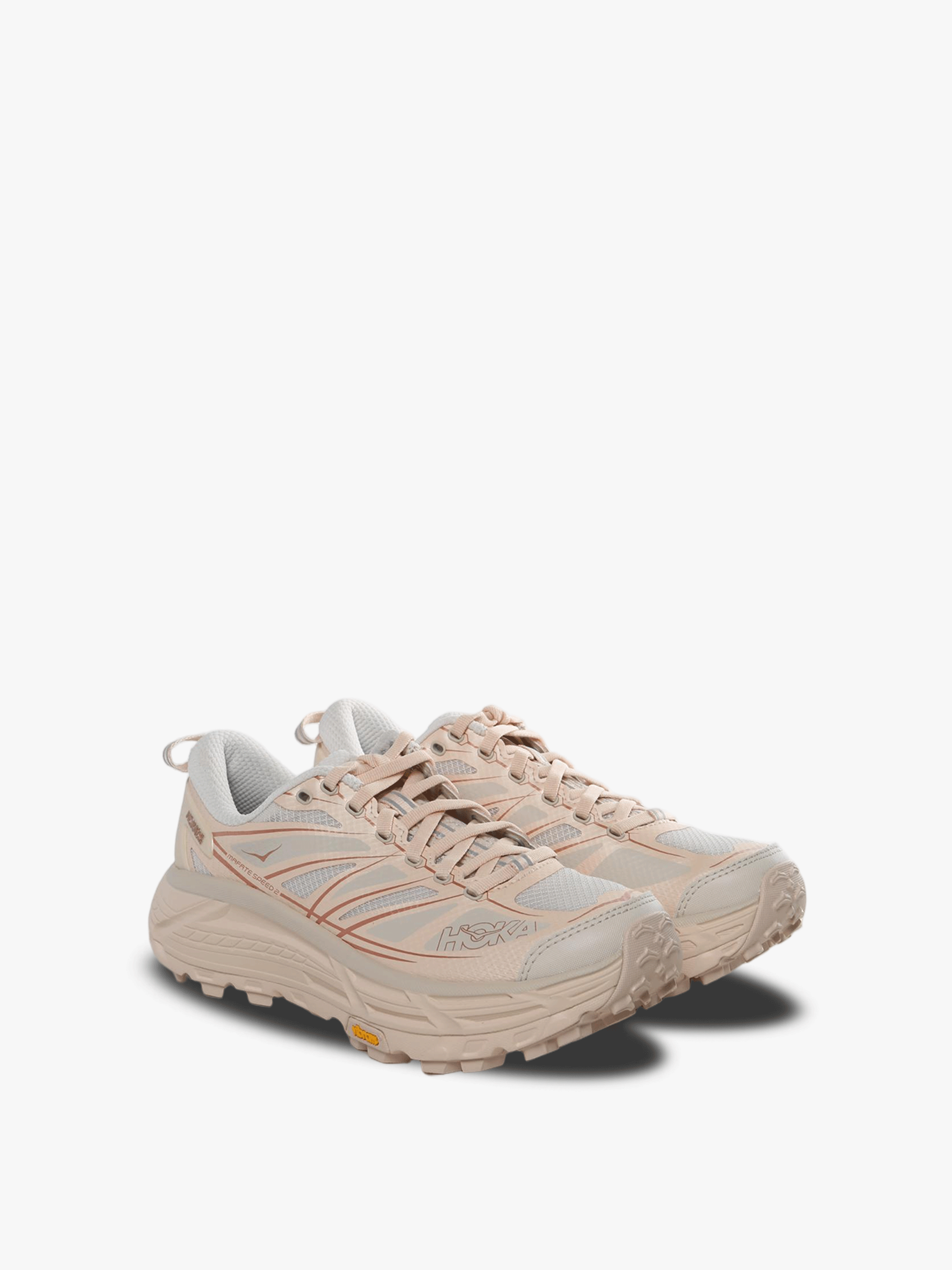 Pink sneakers, side view