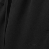 Close up of Black pants, showing texture of the cotton fabric