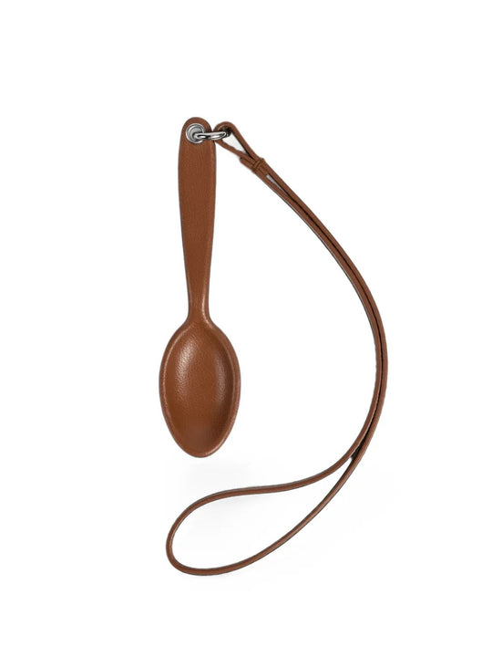 Brown accessories, front view