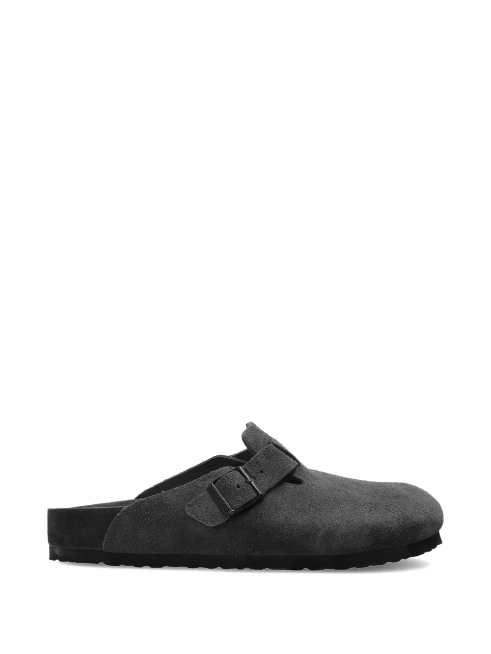 Black clog shoe,front view
