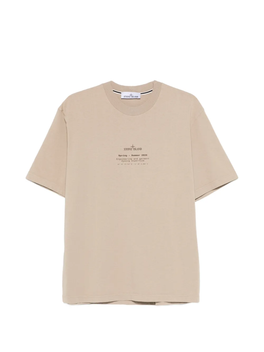 Tan t-shirt, front view