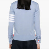 Blue knitwear, front view