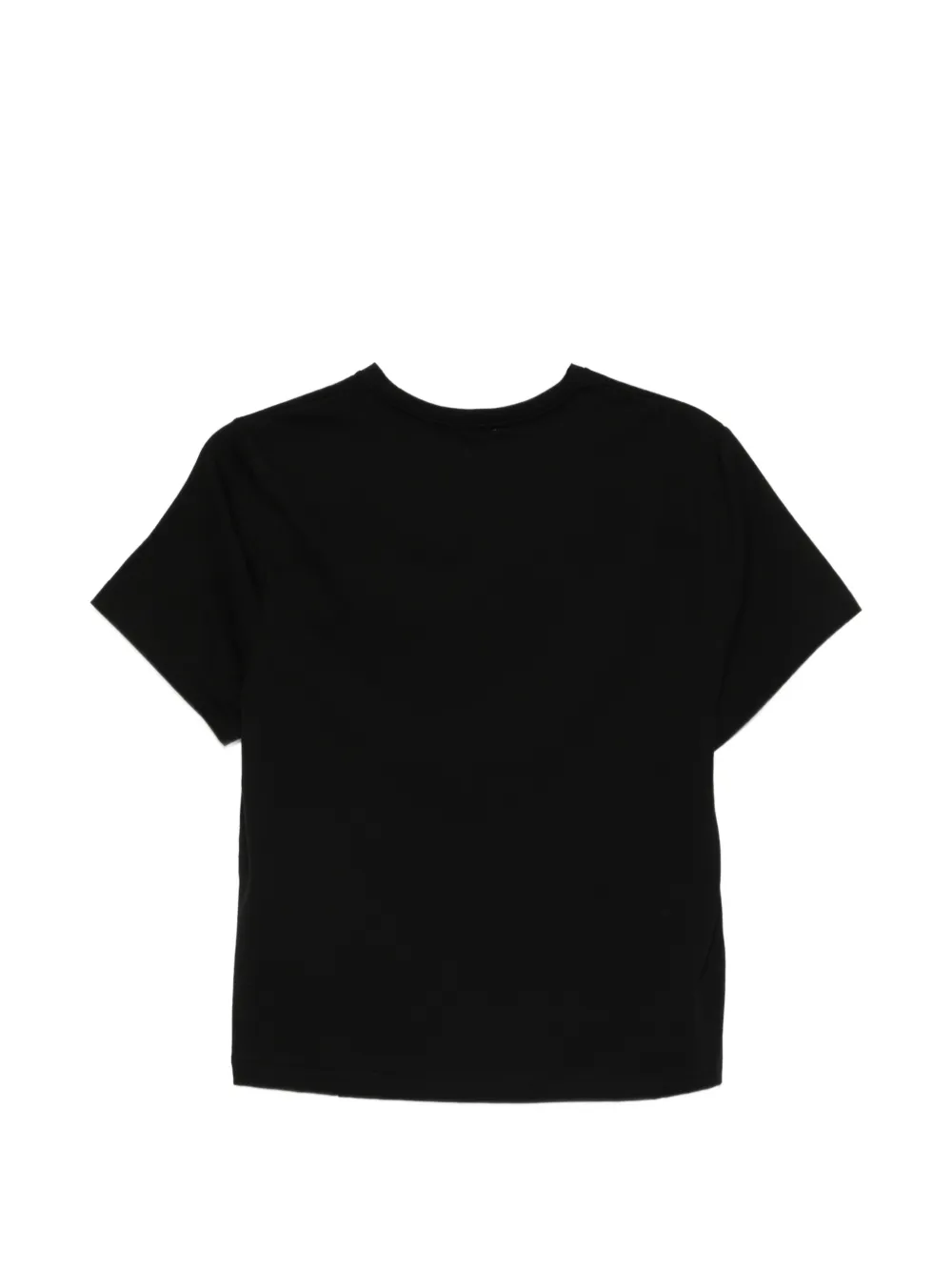 Black t-shirt, back view