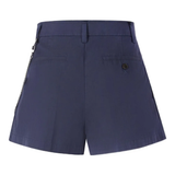 Blue shorts, back view