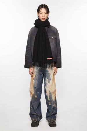 ACNE STUDIOS - Unisex Fringe Oversized Wool Scarf