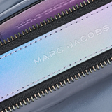 Close up of blue bag,showing texture of the leather fabric