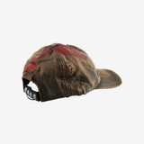 Brown hat, back view