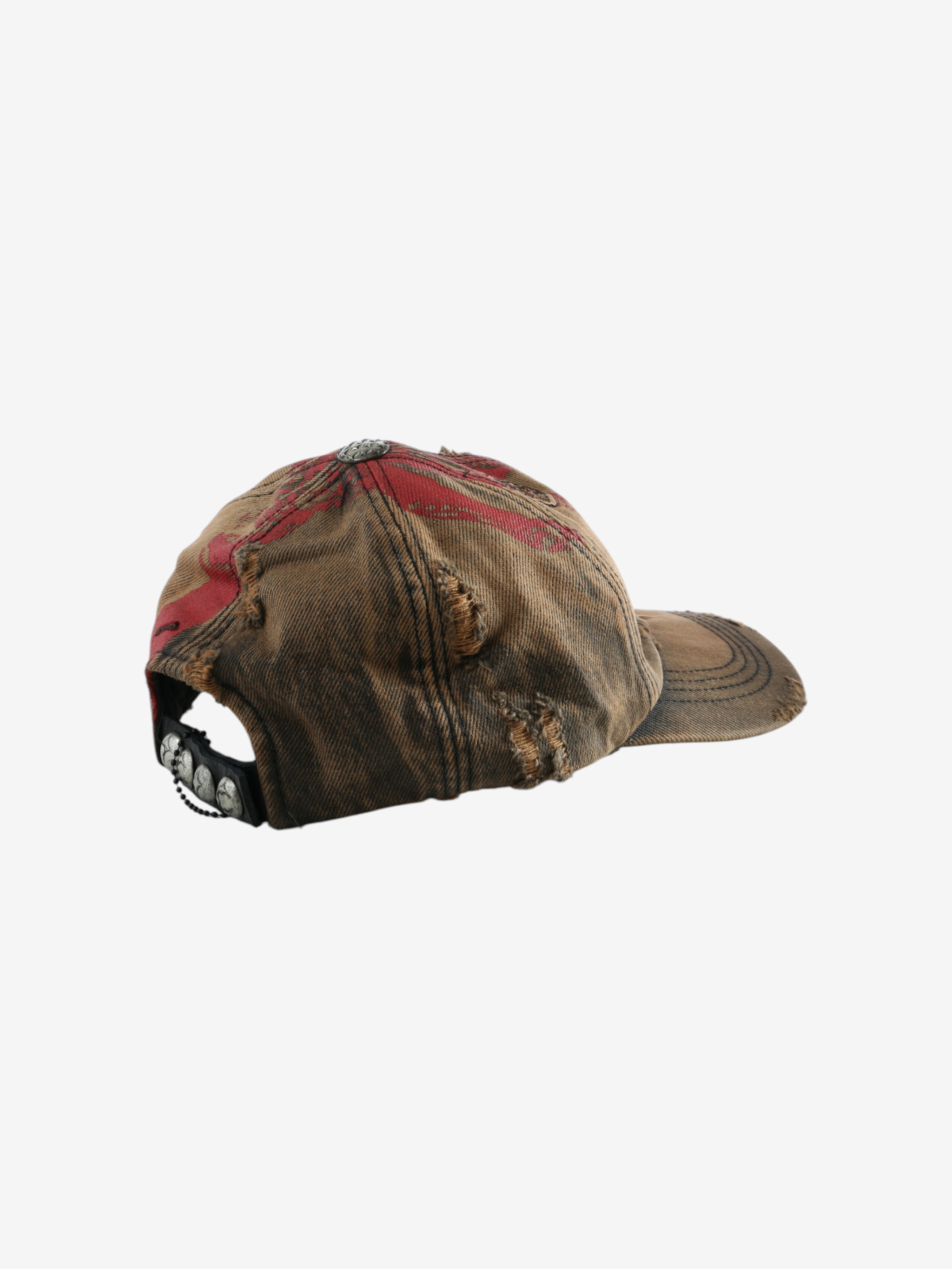 Brown hat, back view