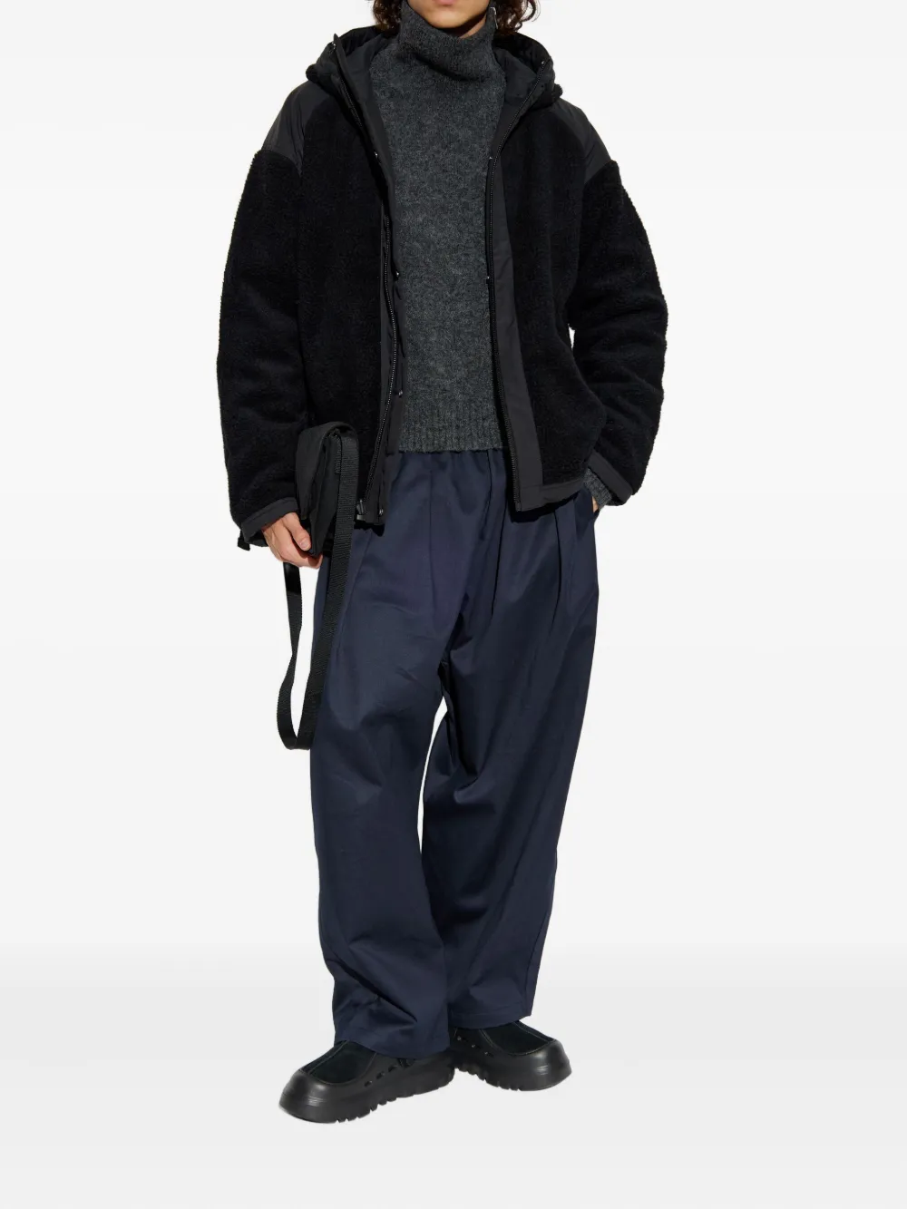 Black jacket,full body view