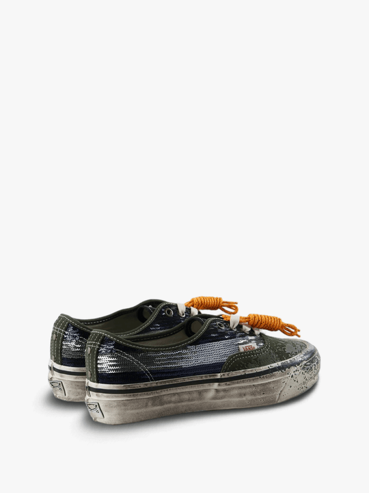 Blue shoes, side view