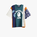 A BATHING APE - Men Upcycled Multi Logo Cropped Fit Tee