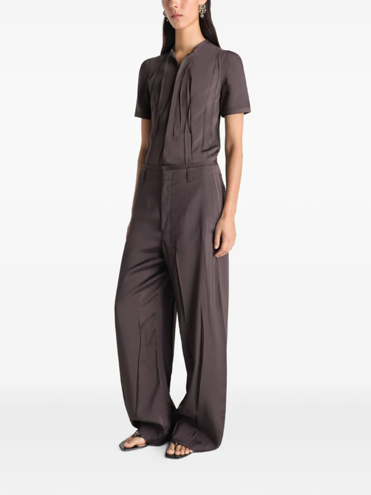 Brown pants, full body view