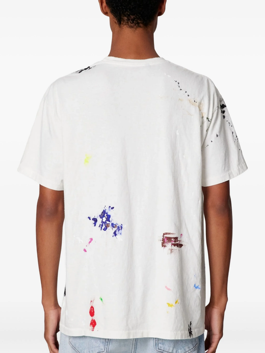 White short sleeves,worn by a person, showing the t-shirt fit