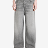 Grey jeans, full body view