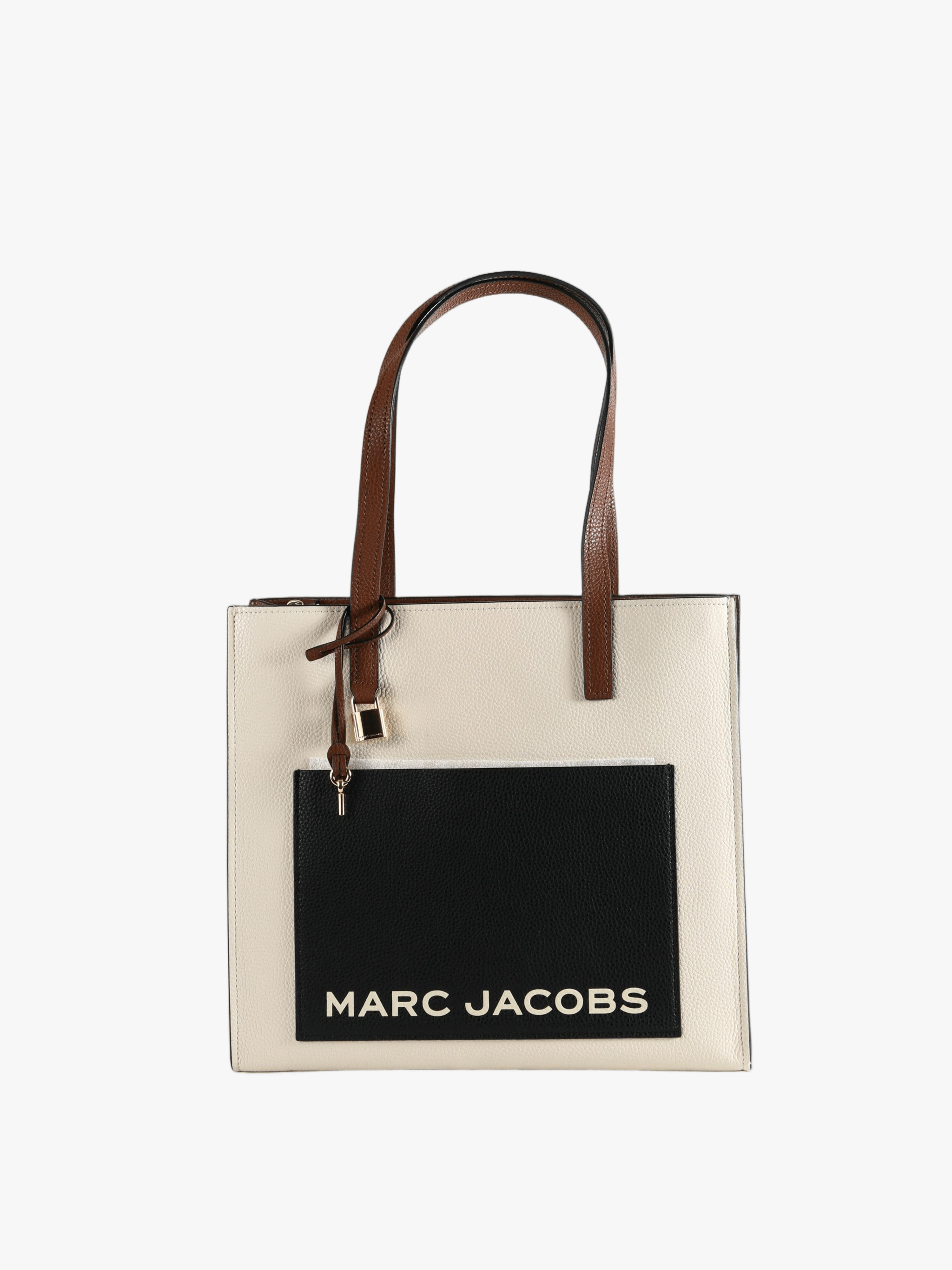 Tan bag, front view