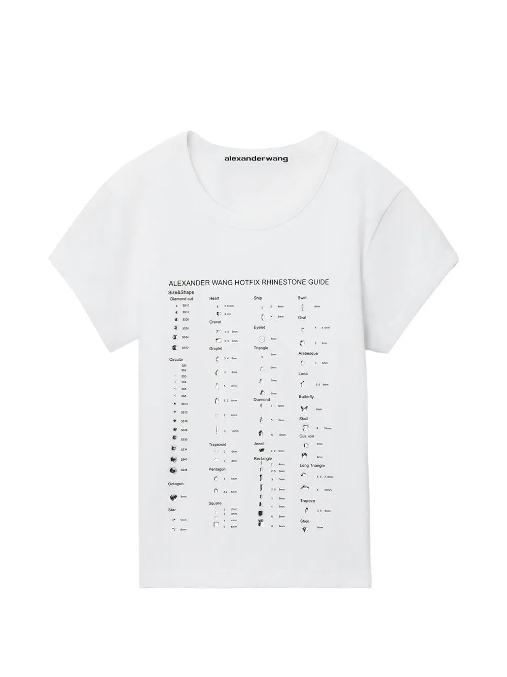 White t-shirt, front view