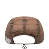 Brown hat, back view