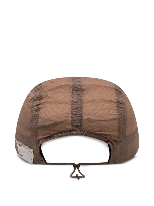 Brown hat, back view