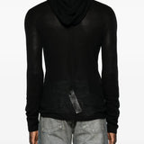 RICK OWENS - Men Sheer Hooded LS T-shirt